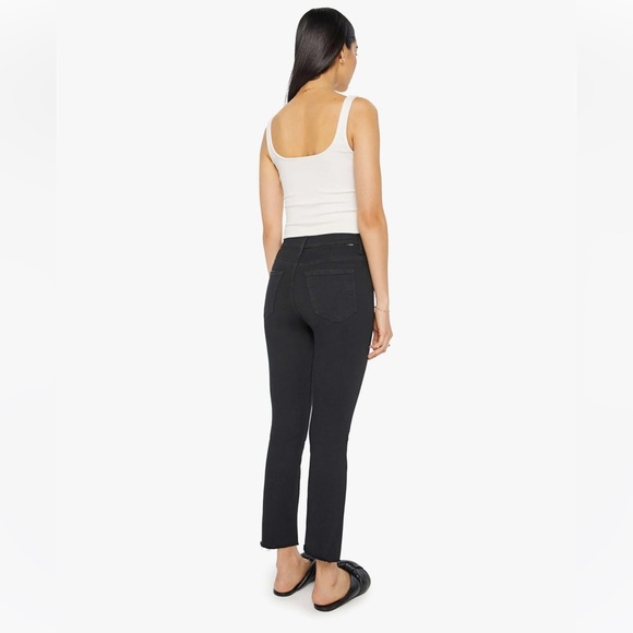 MOTHER The Insider Crop Step Fray Size 32 Not Guilty Wash Black Gray - Picture 2 of 16